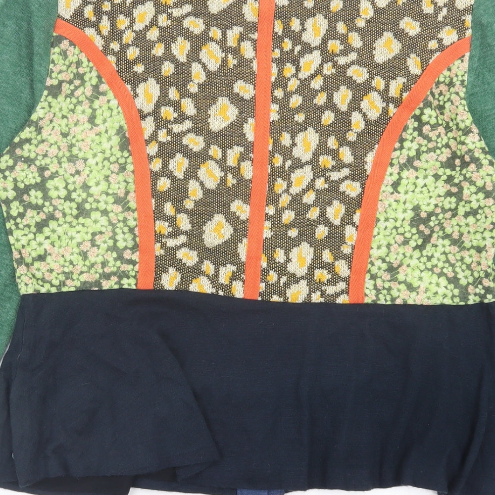 Joe Browns Womens Multicoloured Crew Neck Geometric Polyester Pullover Jumper Size 16