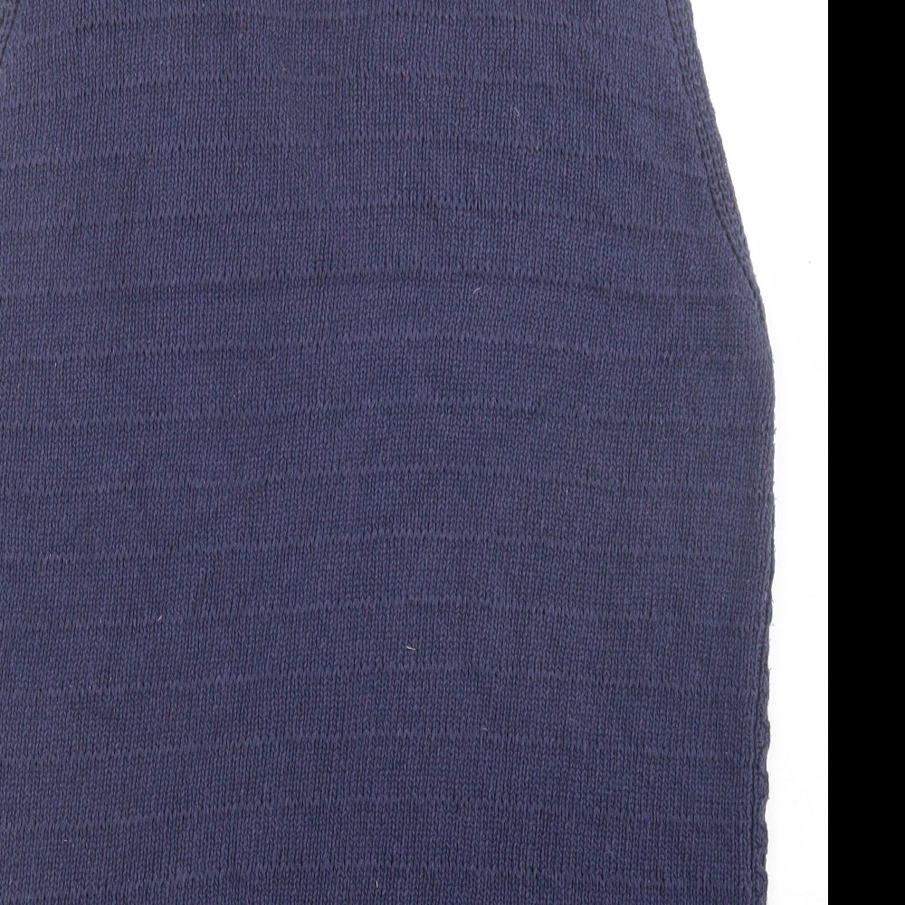 cotswold Womens Blue V-Neck Cotton Cardigan Jumper Size 16