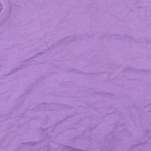 Cotton Traders Mens Purple V-Neck Cotton Pullover Jumper Size XL