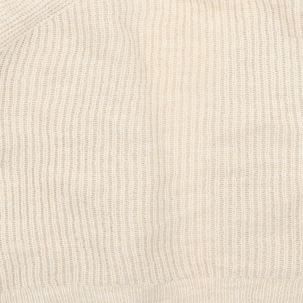 ASOS Womens Beige V-Neck Acrylic Cardigan Jumper Size 6