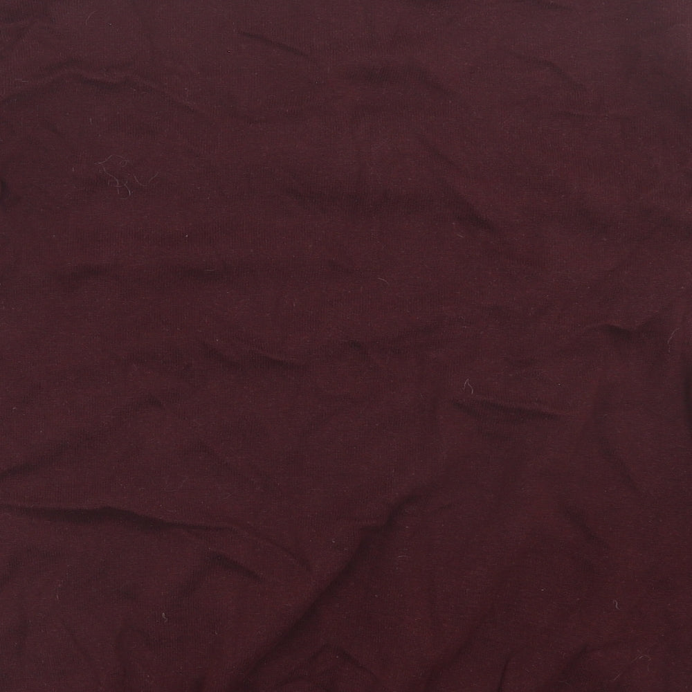 George Mens Purple Collared Cotton Pullover Jumper Size 2XL
