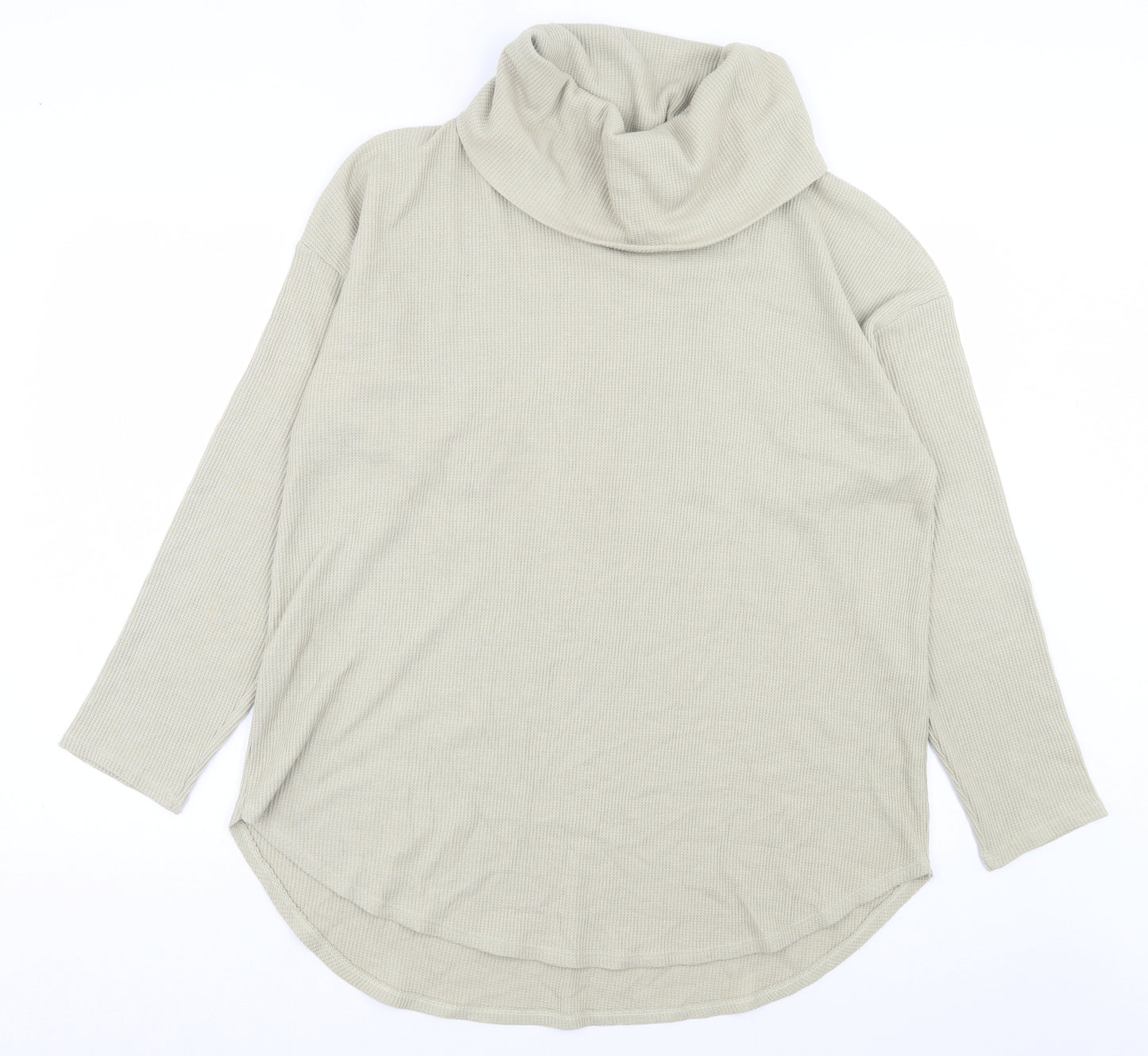 George Womens Beige Roll Neck Cotton Pullover Jumper Size L