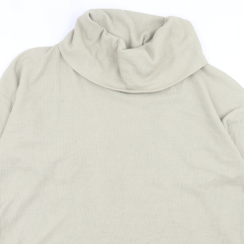 George Womens Beige Roll Neck Cotton Pullover Jumper Size L