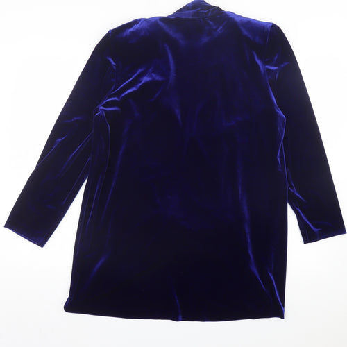 allbor Womens Blue Jacket Size 10