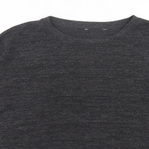 F&F Womens Grey Crew Neck Polyester Pullover Jumper Size 14