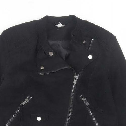 H&M Womens Black Jacket Size 8 Zip
