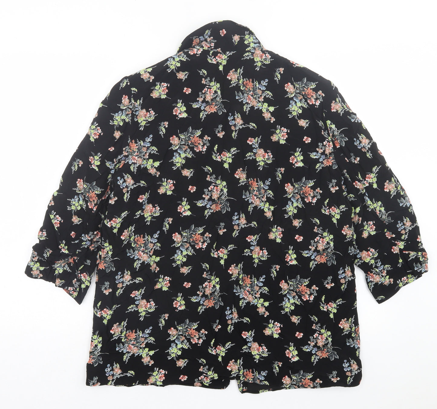 F&F Womens Black Floral Jacket Size 16