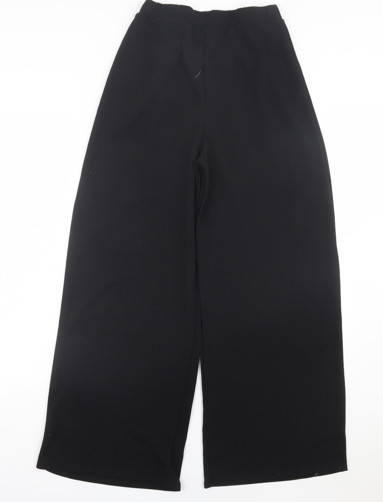 Boohoo Womens Black Polyester Trousers Size 12 L27 in Regular