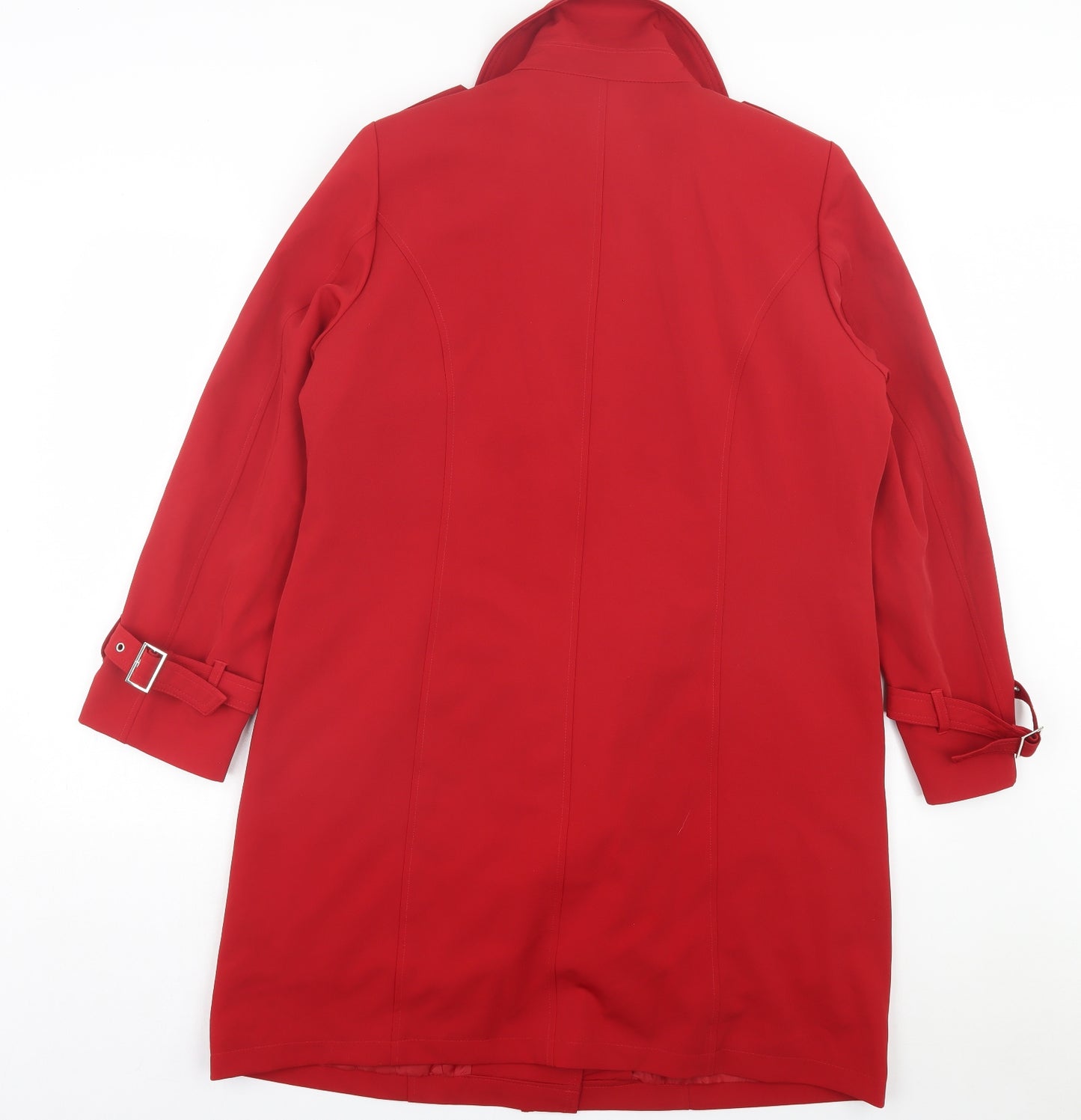 Waredrobe Womens Red Overcoat Coat Size 14 Button