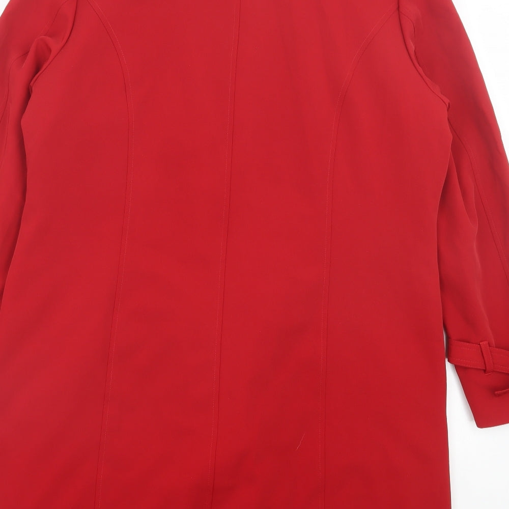 Waredrobe Womens Red Overcoat Coat Size 14 Button