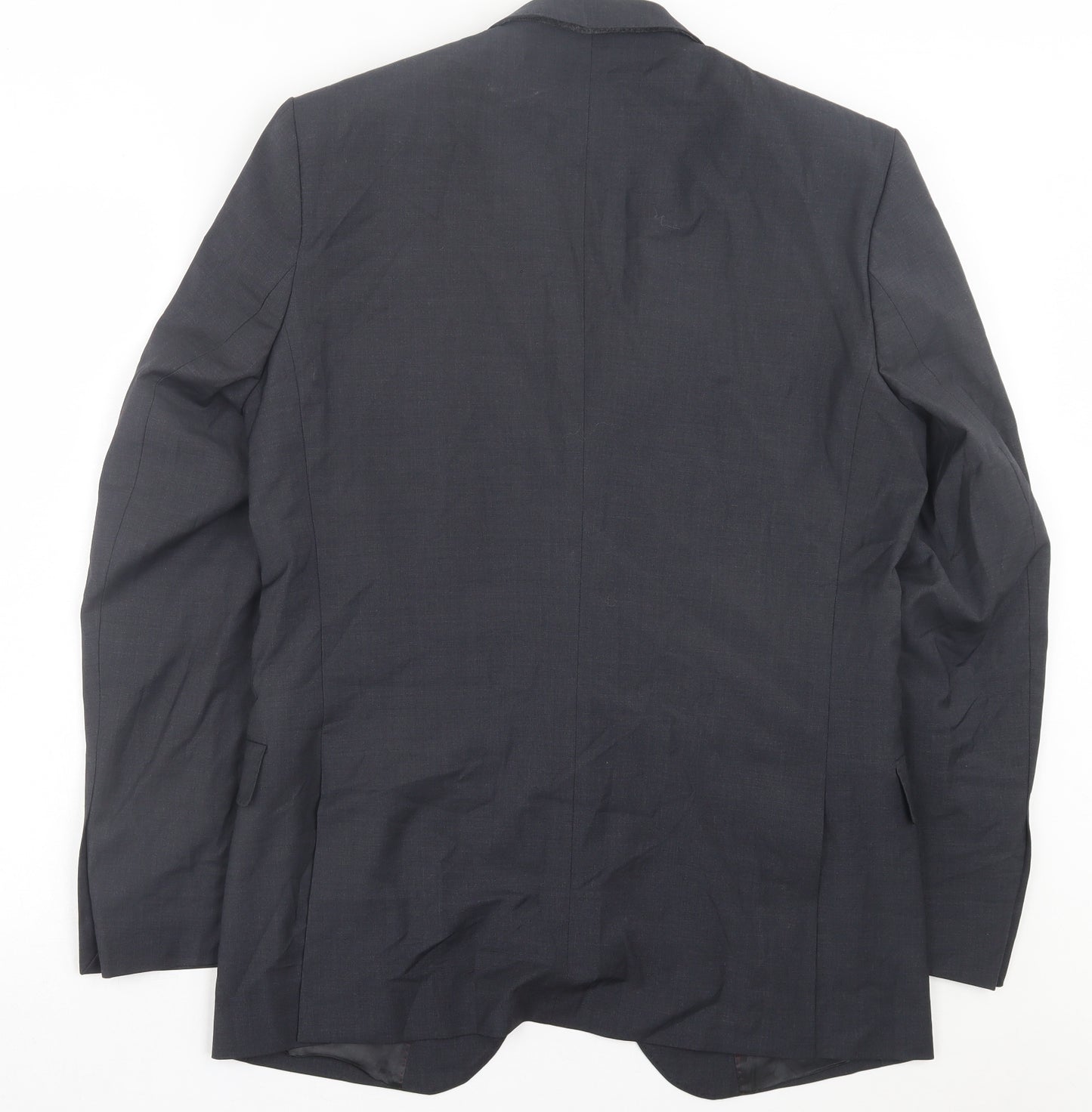Santinelli Mens Grey Polyester Jacket Suit Jacket Size 34