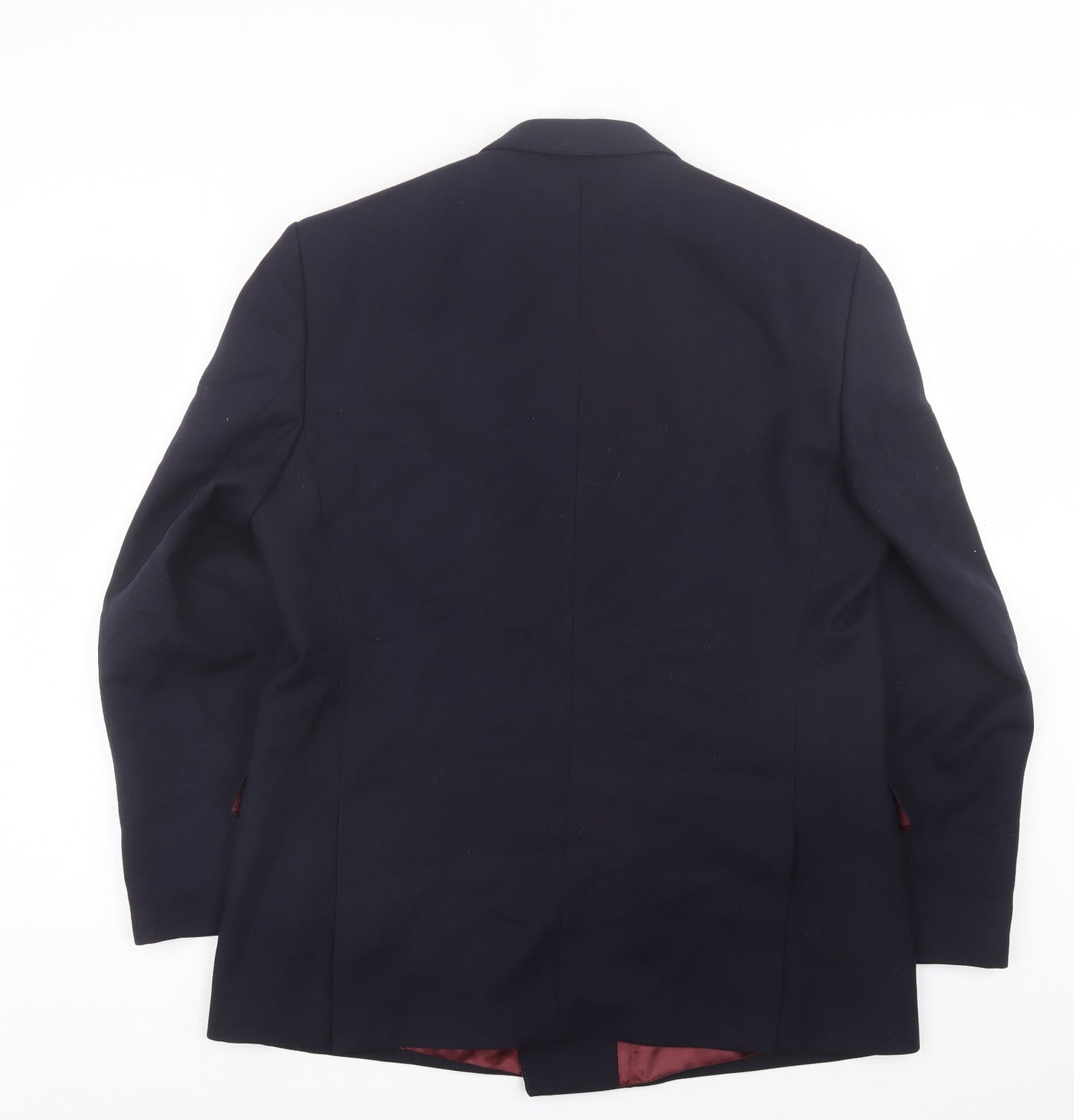 Magee Mens Blue Wool Jacket Suit Jacket Size 42