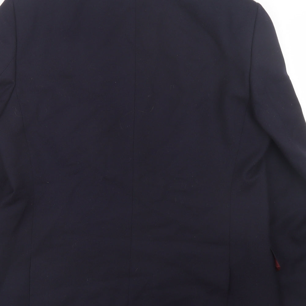 Magee Mens Blue Wool Jacket Suit Jacket Size 42