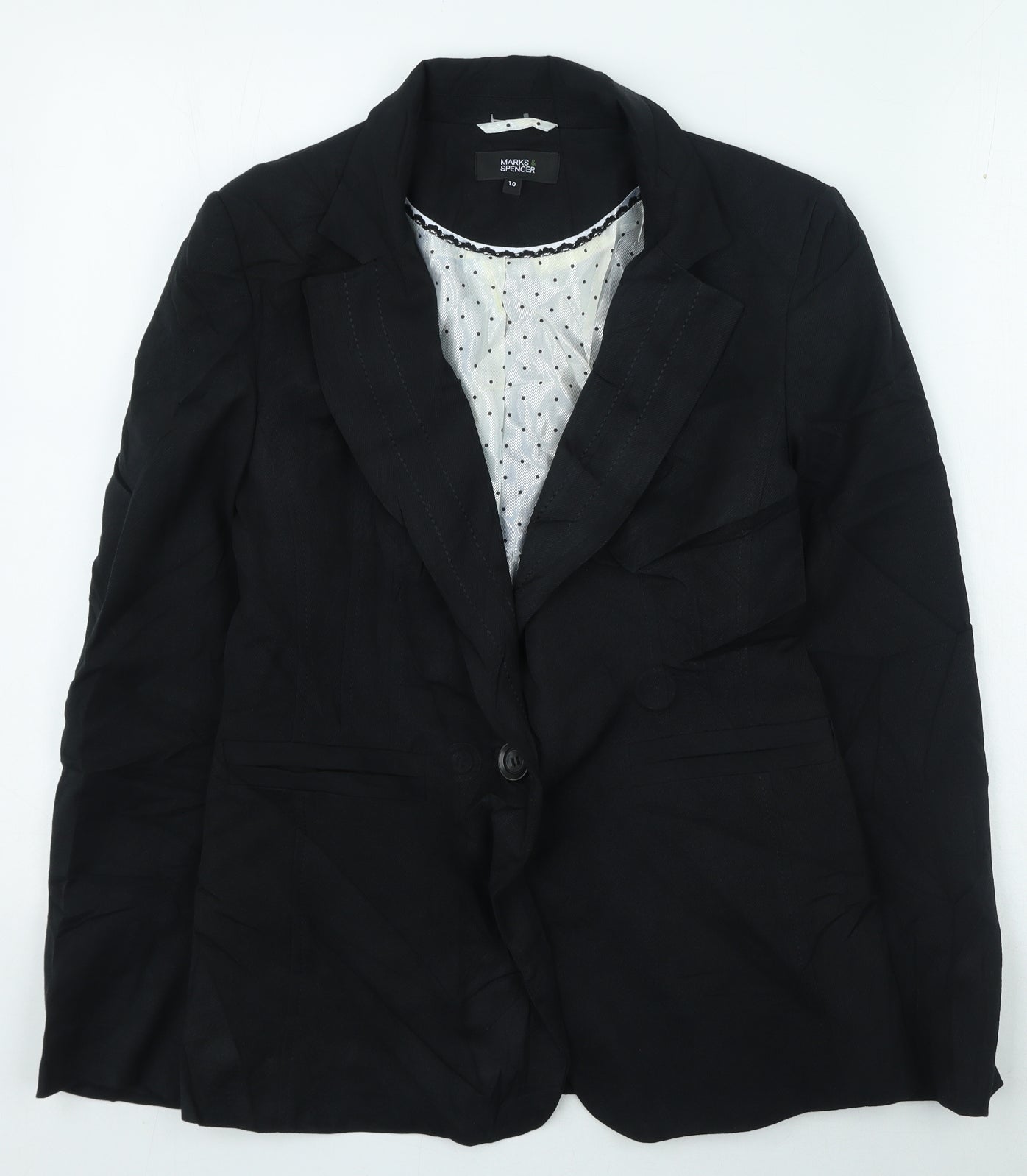 Marks and Spencer Womens Black Jacket Size 10