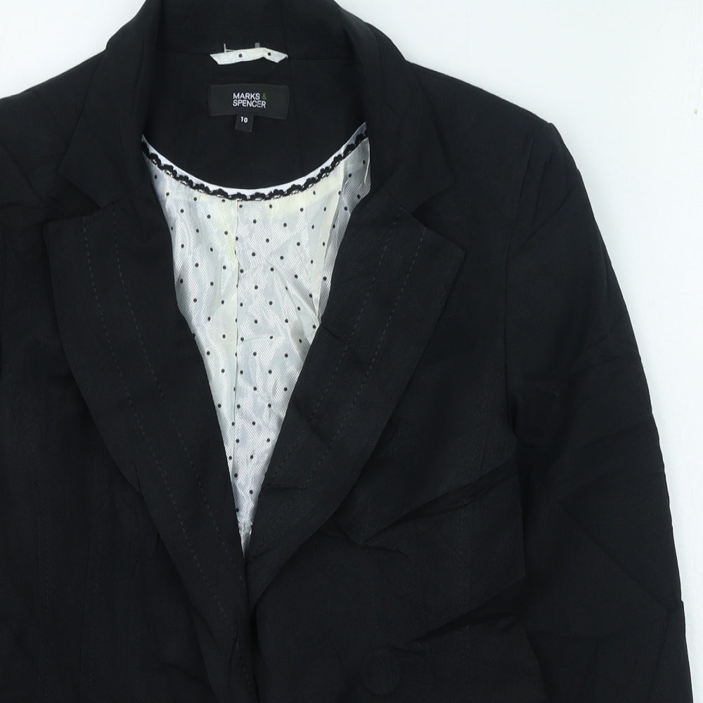 Marks and Spencer Womens Black Jacket Size 10