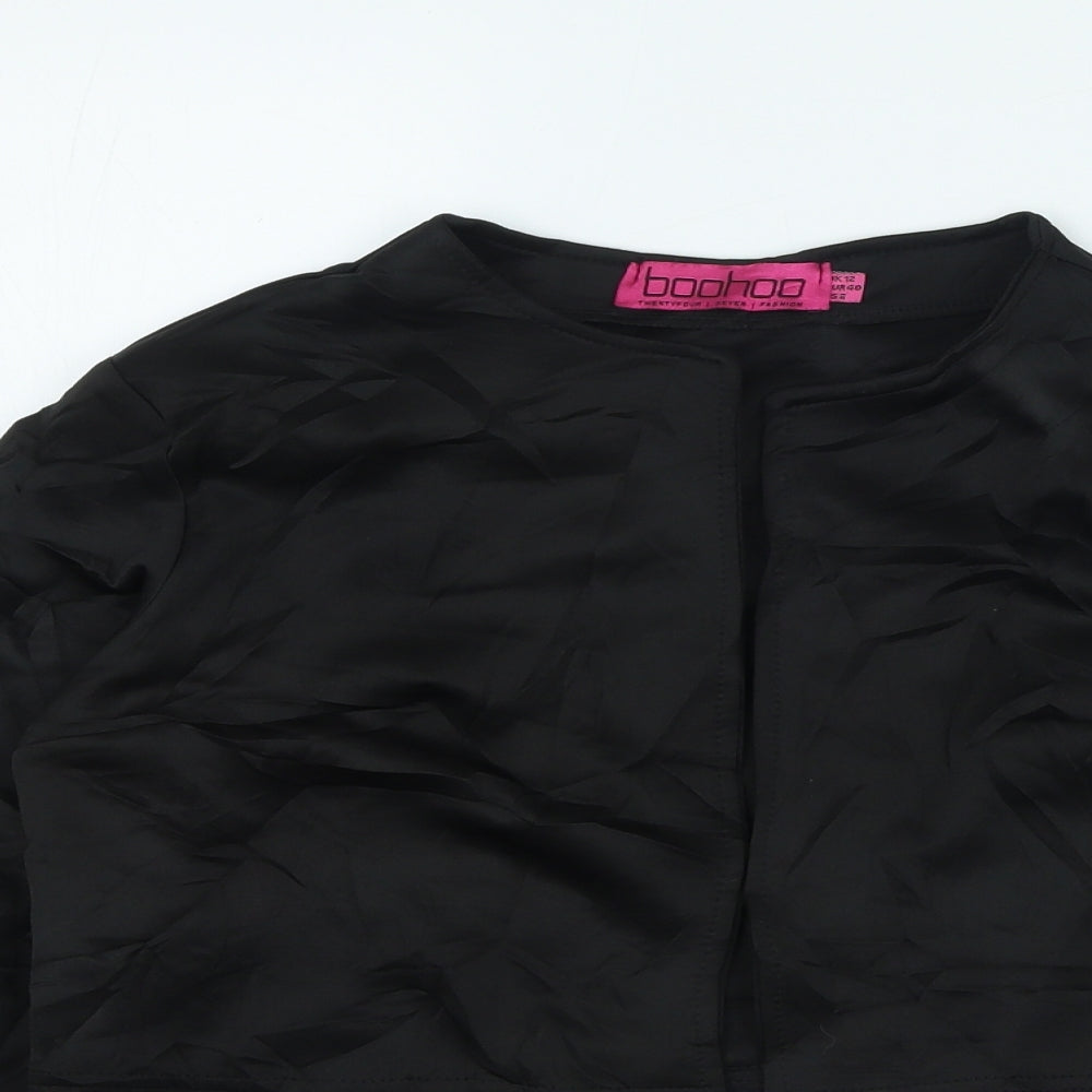 Boohoo Womens Black Jacket Size 12