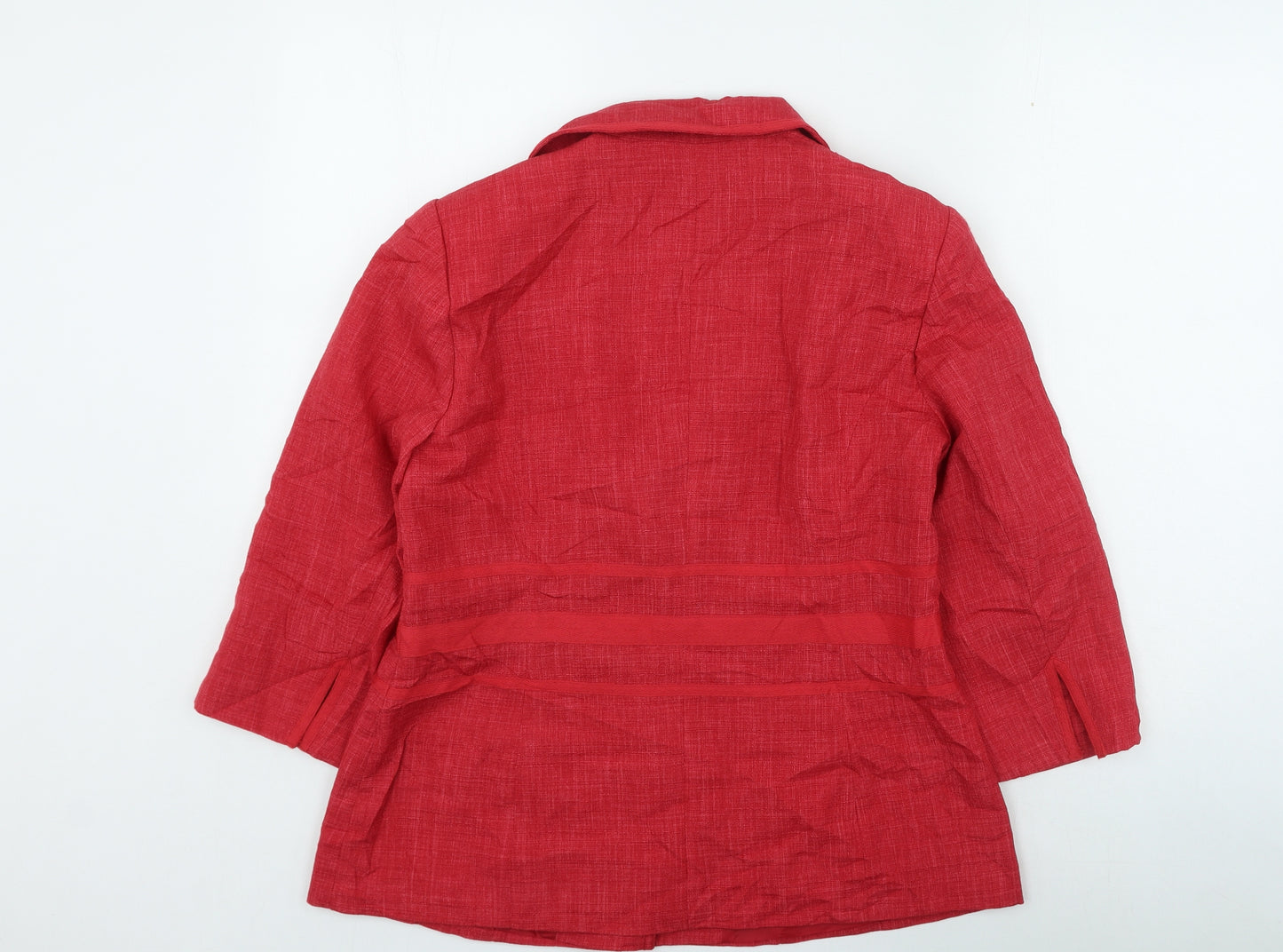Portafina Womens Red Jacket Size 16