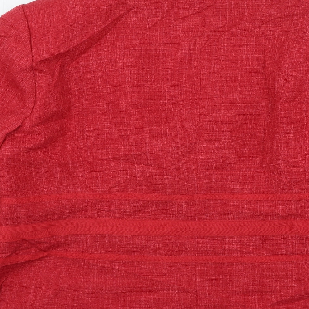 Portafina Womens Red Jacket Size 16
