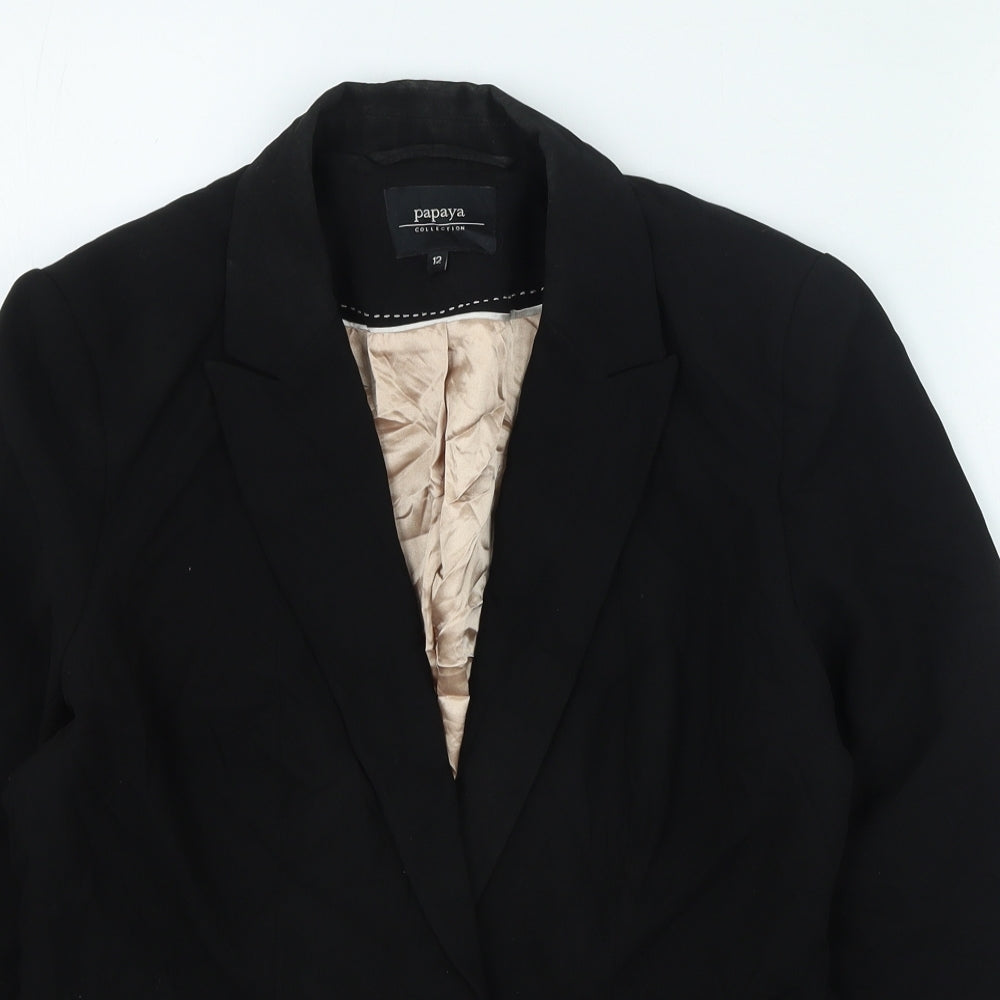Papaya Womens Black Jacket Size 12