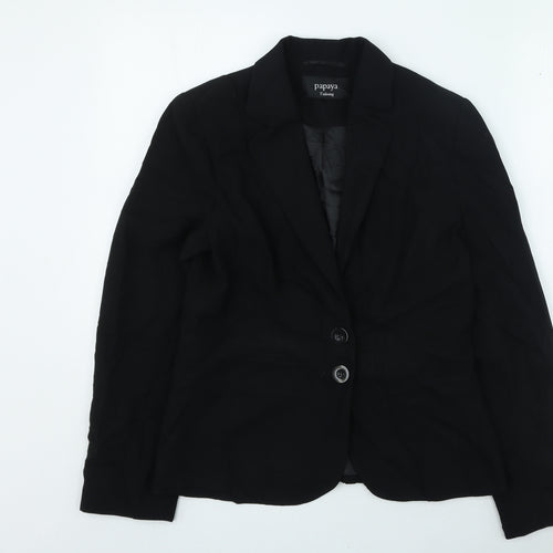 Papaya Womens Black Jacket Size 12