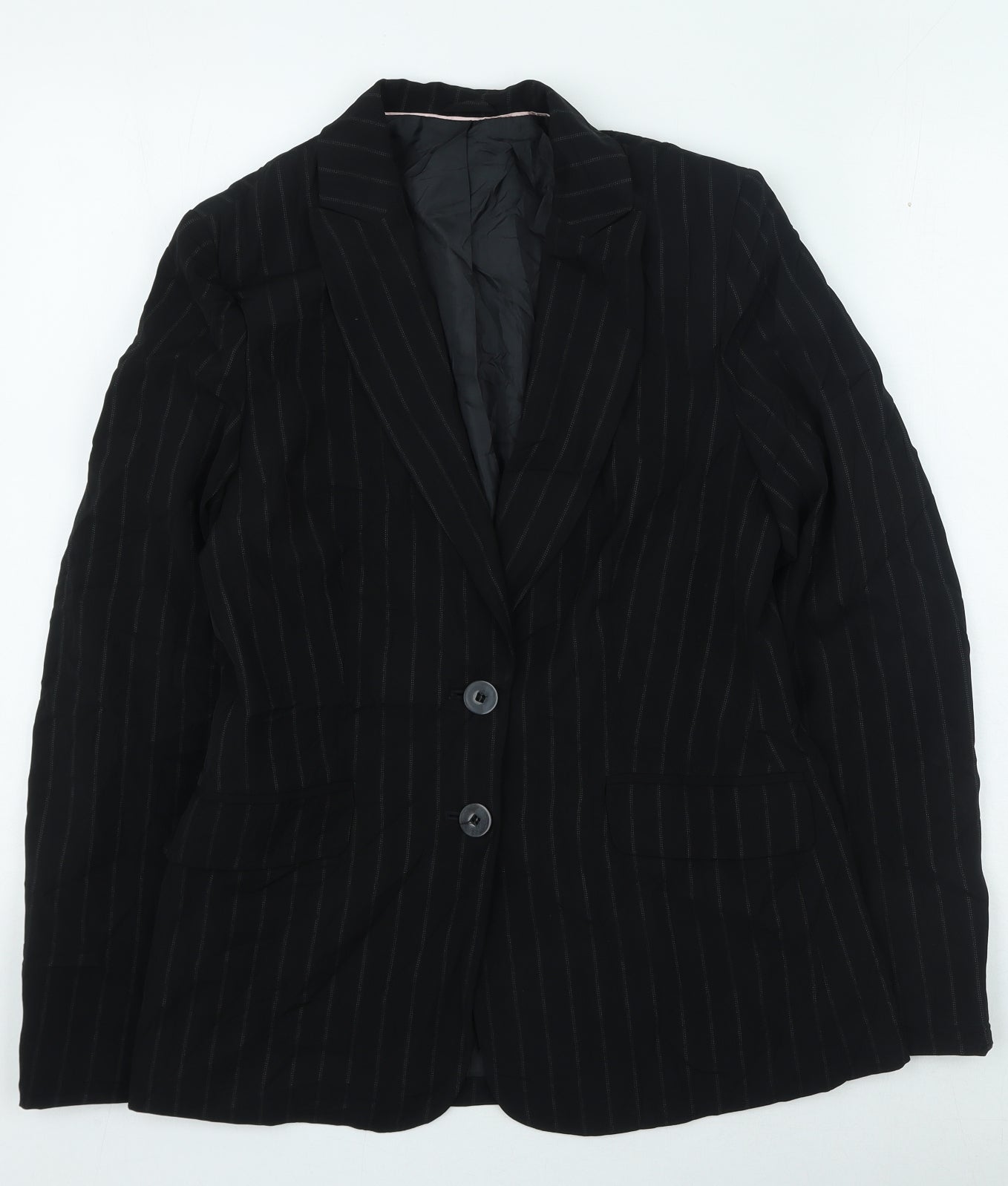 Dorothy Perkins Womens Black Striped Jacket Size 12