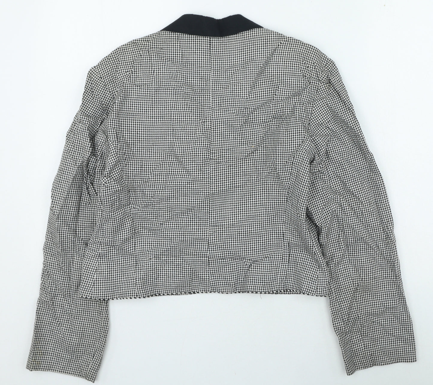 H&M Womens Black Check Jacket Size 12