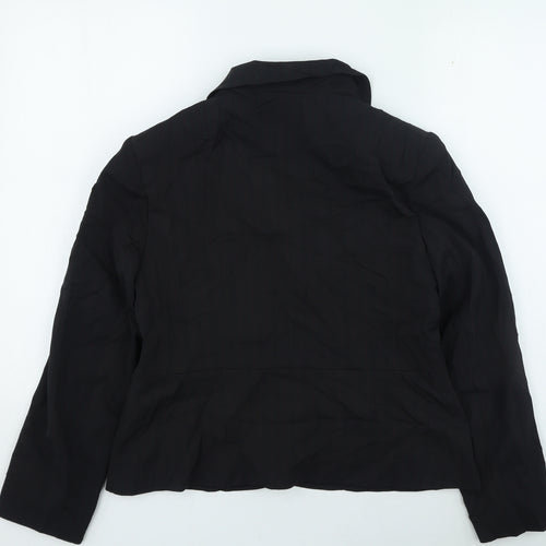 Essential style Womens Black Striped Jacket Size 14