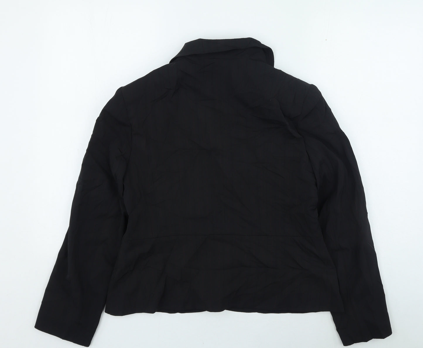 Essential style Womens Black Striped Jacket Size 14