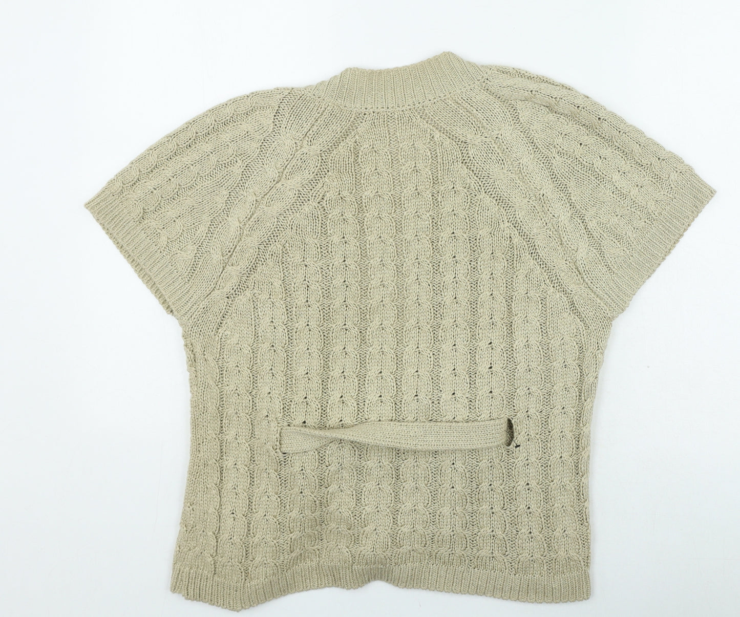 George Womens Beige V-Neck Acrylic Cardigan Jumper Size 16