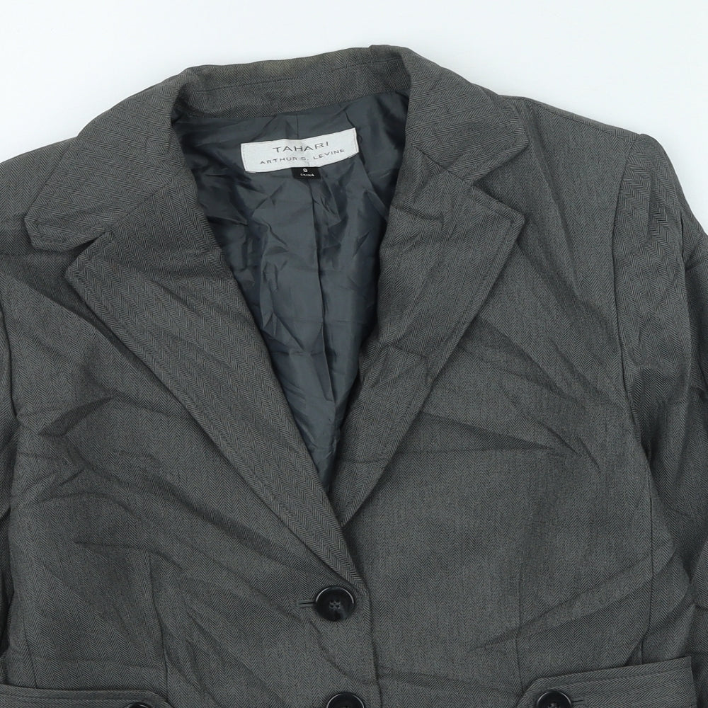 Tahari Womens Grey Jacket Size 6