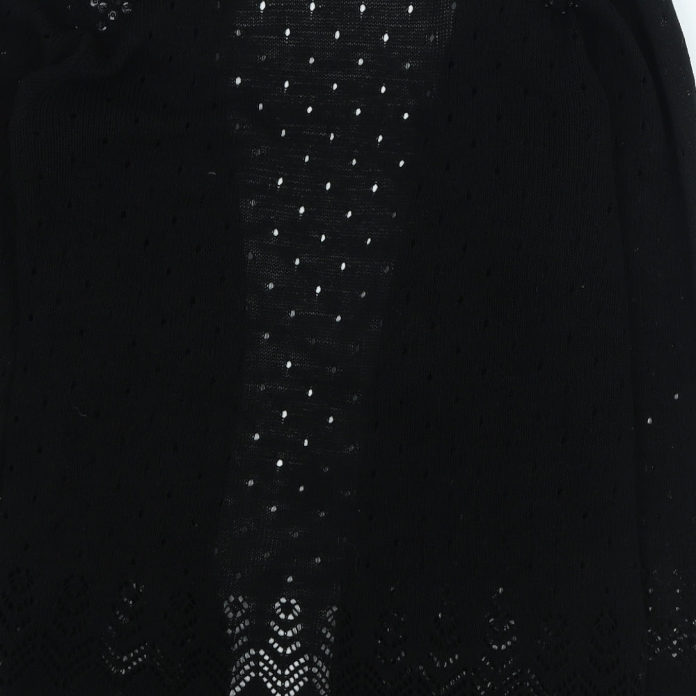 Abel Womens Black Roll Neck Acrylic Cardigan Jumper Size M