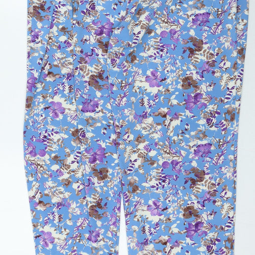 Anthony Studio Womens Multicoloured Floral Polyester Jegging Trousers Size XL L27 in Regular