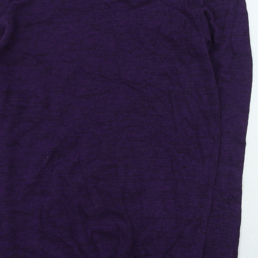 George Mens Purple Round Neck Cotton Pullover Jumper Size S