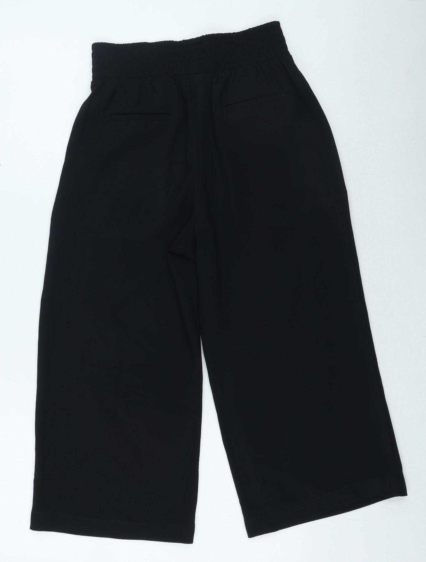 NEXT Girls Black Polyester Cropped Trousers Size 11 Years Regular
