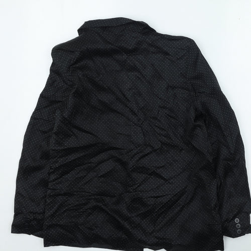 Topshop Womens Black Polka Dot Jacket Size 10