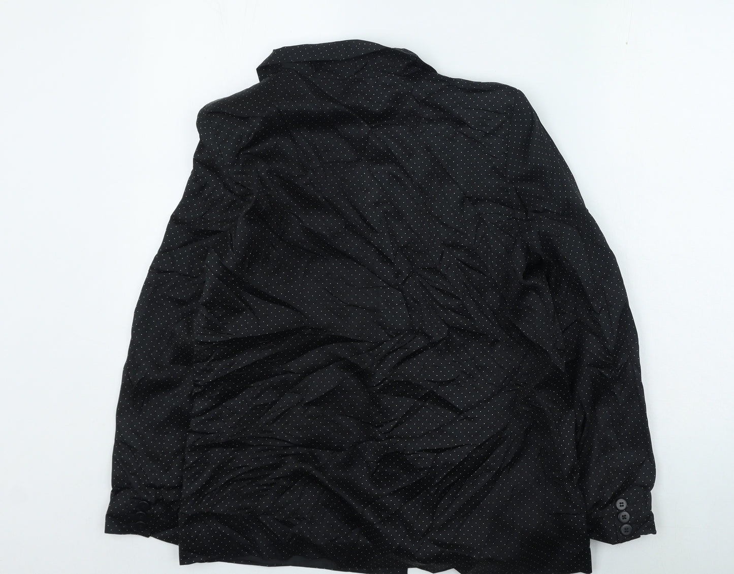 Topshop Womens Black Polka Dot Jacket Size 10