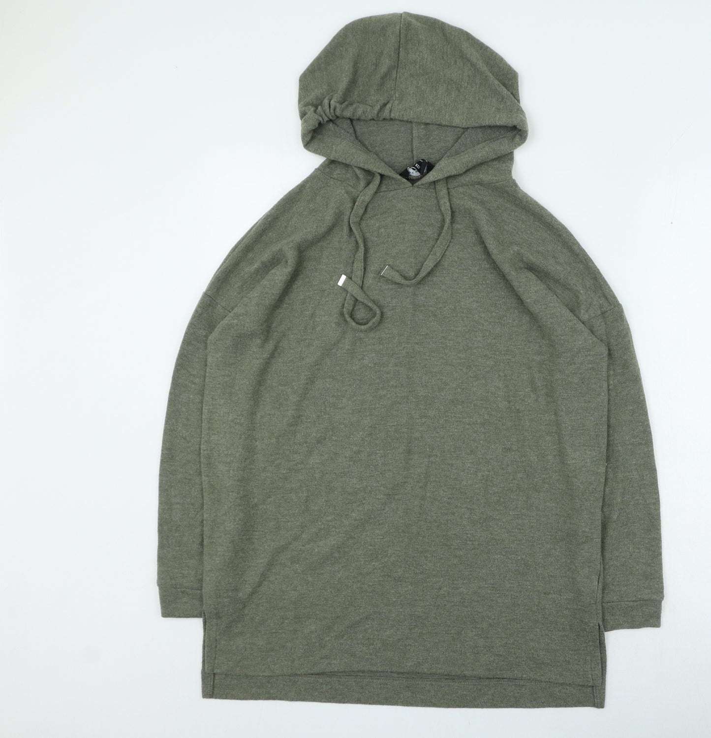 New Look Womens Green Polyester Pullover Hoodie Size S