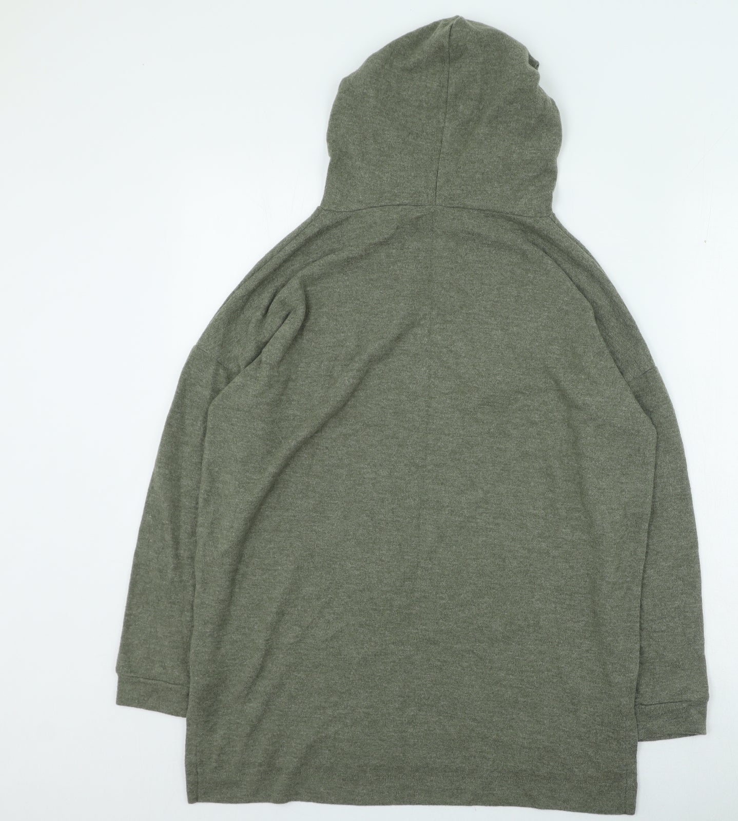 New Look Womens Green Polyester Pullover Hoodie Size S