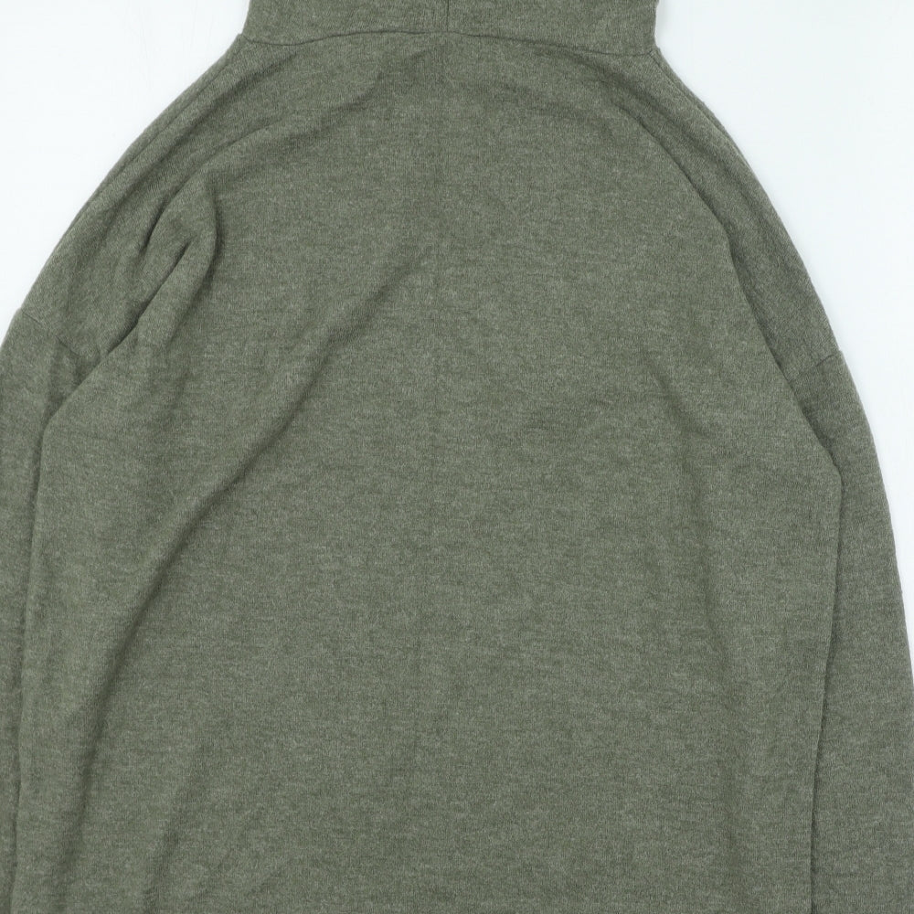 New Look Womens Green Polyester Pullover Hoodie Size S