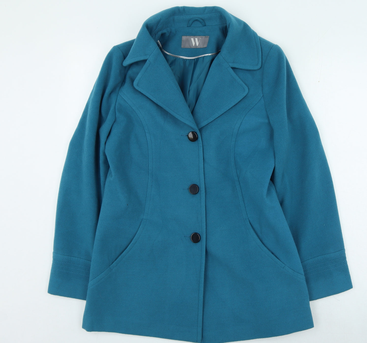 BHS Womens Blue Trench Coat Coatigan Size 10