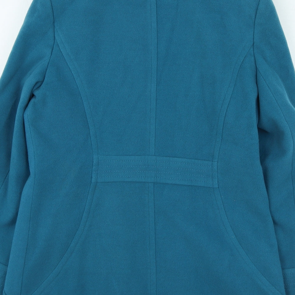 BHS Womens Blue Trench Coat Coatigan Size 10