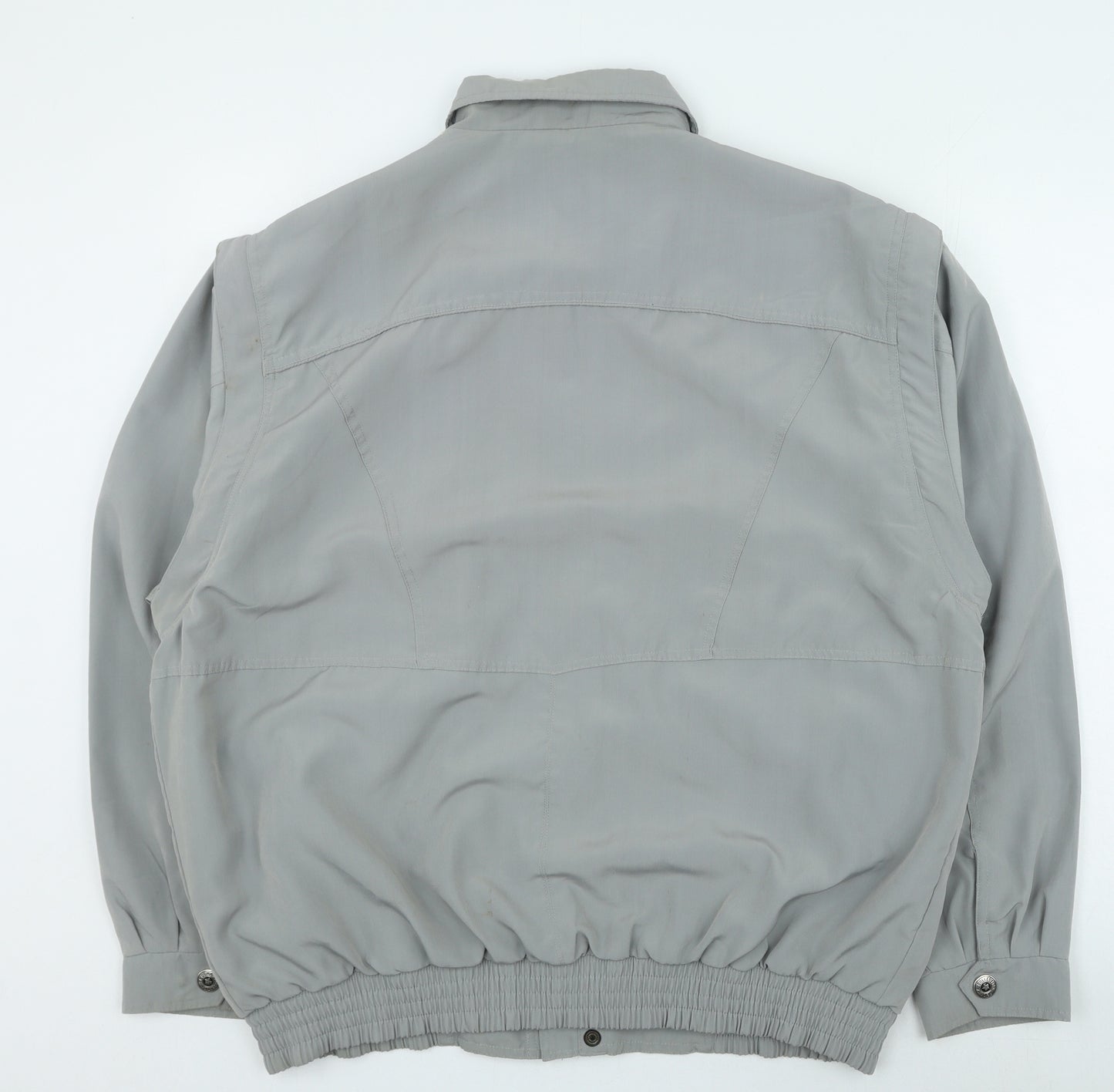 Pedeha Mens Grey Bomber Jacket Jacket Size XL