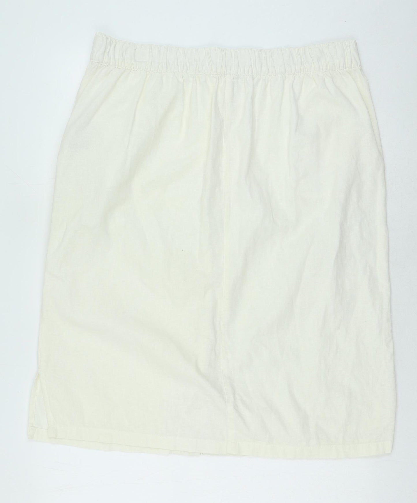 M&Co Womens Beige Linen A-Line Set Size 16