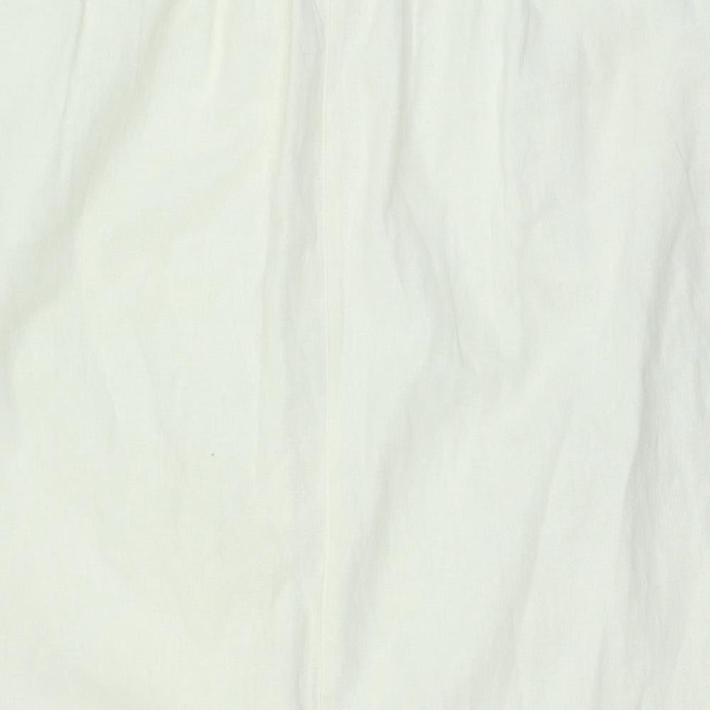 M&Co Womens Beige Linen A-Line Set Size 16