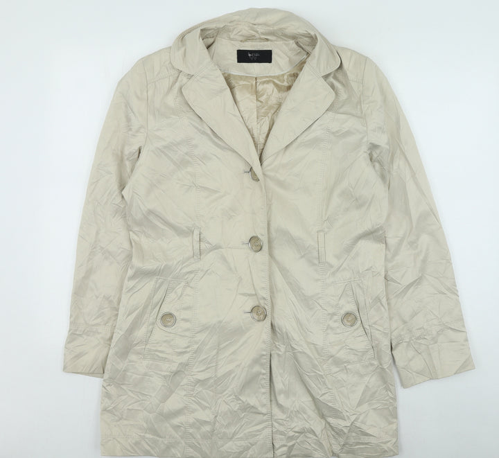 BHS Womens Beige Trench Coat Coat Size 12