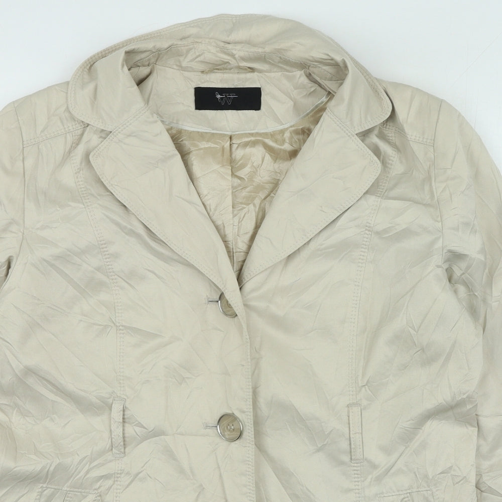 BHS Womens Beige Trench Coat Coat Size 12