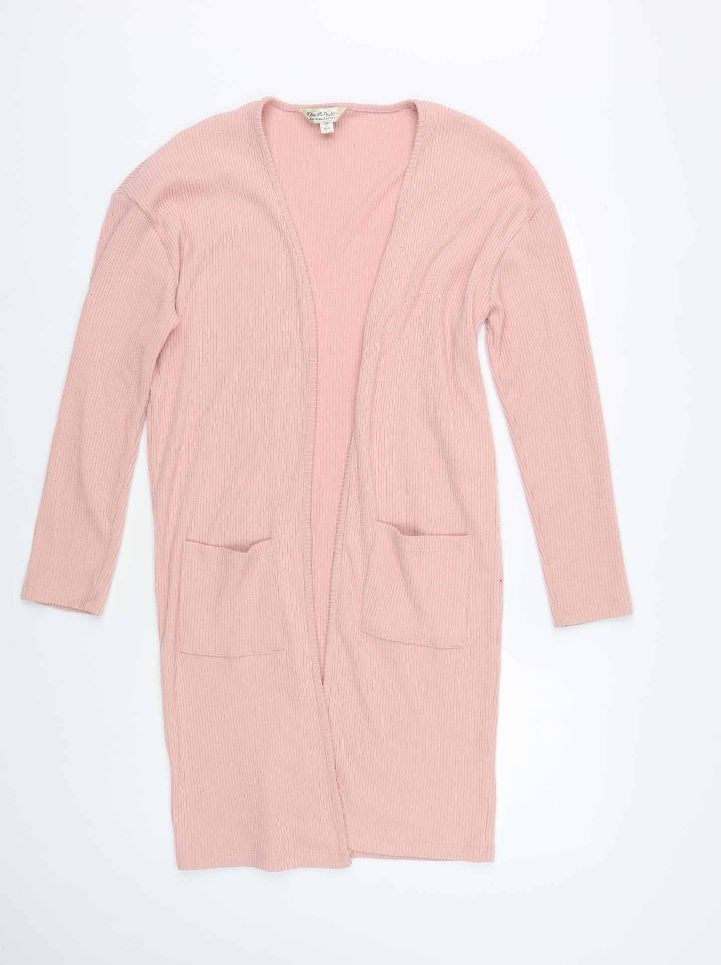 Miss Selfridge Womens Pink V-Neck Polyester Cardigan Jumper Size S