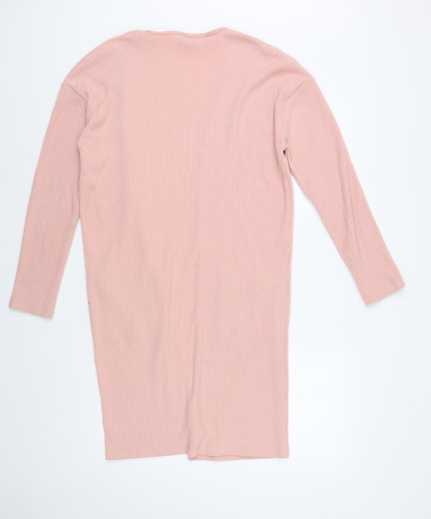 Miss Selfridge Womens Pink V-Neck Polyester Cardigan Jumper Size S