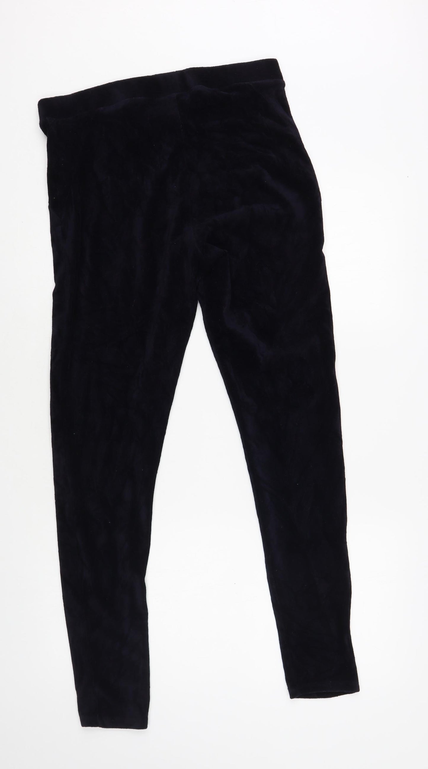 F&F Womens Blue Cotton Jogger Leggings Size 14 L30 in