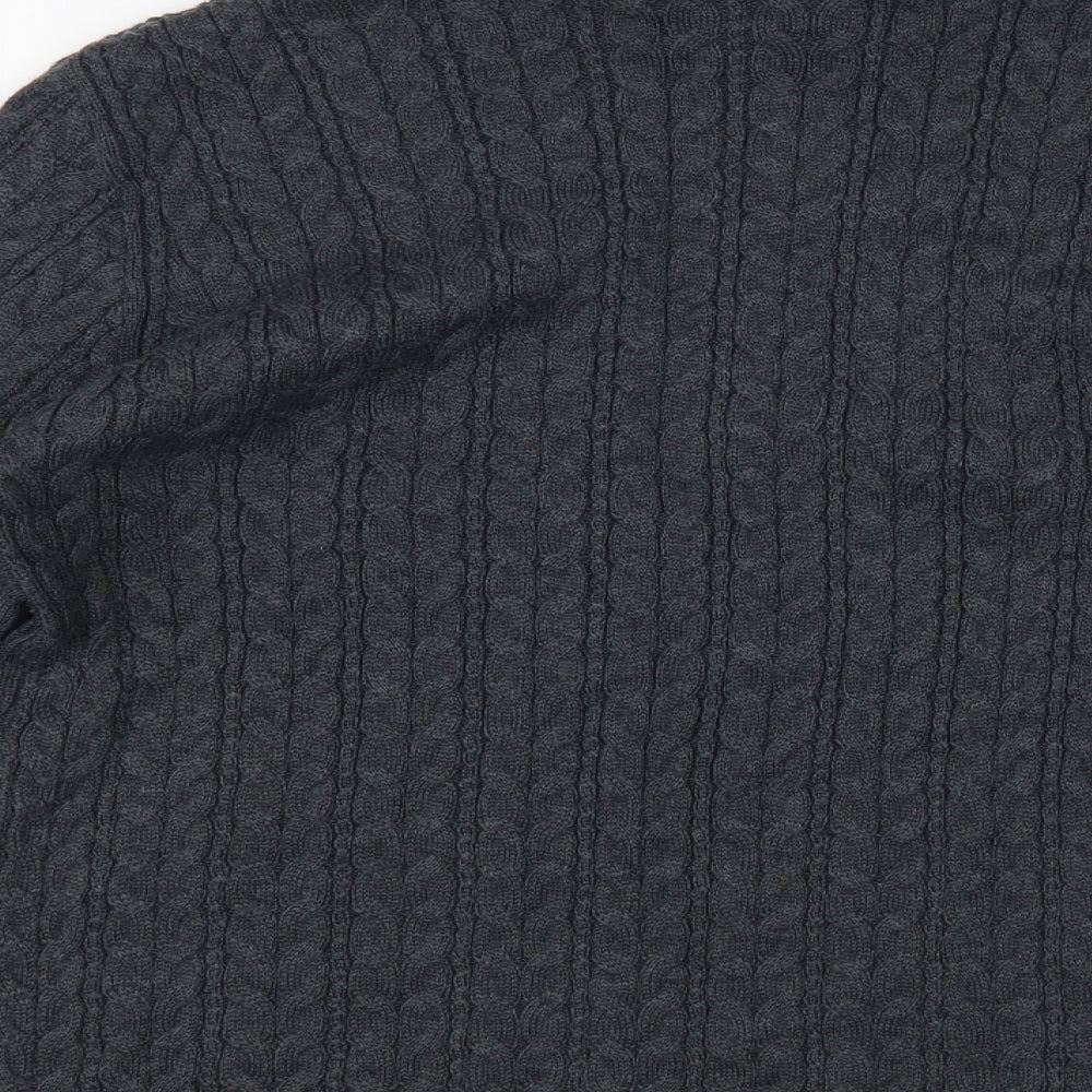 Cotswold Collection Womens Grey Roll Neck Acrylic Pullover Jumper Size M